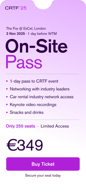 On-site pass for car rental tech forum London